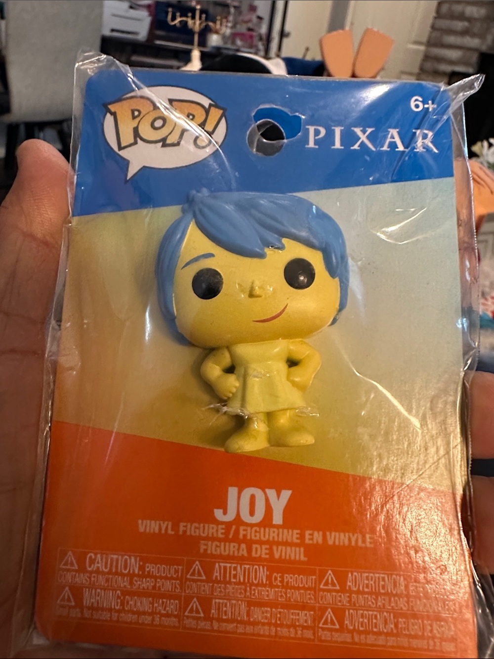 Funko Pop! Pixar Joy Vinyl Figure - Yellow & Blue